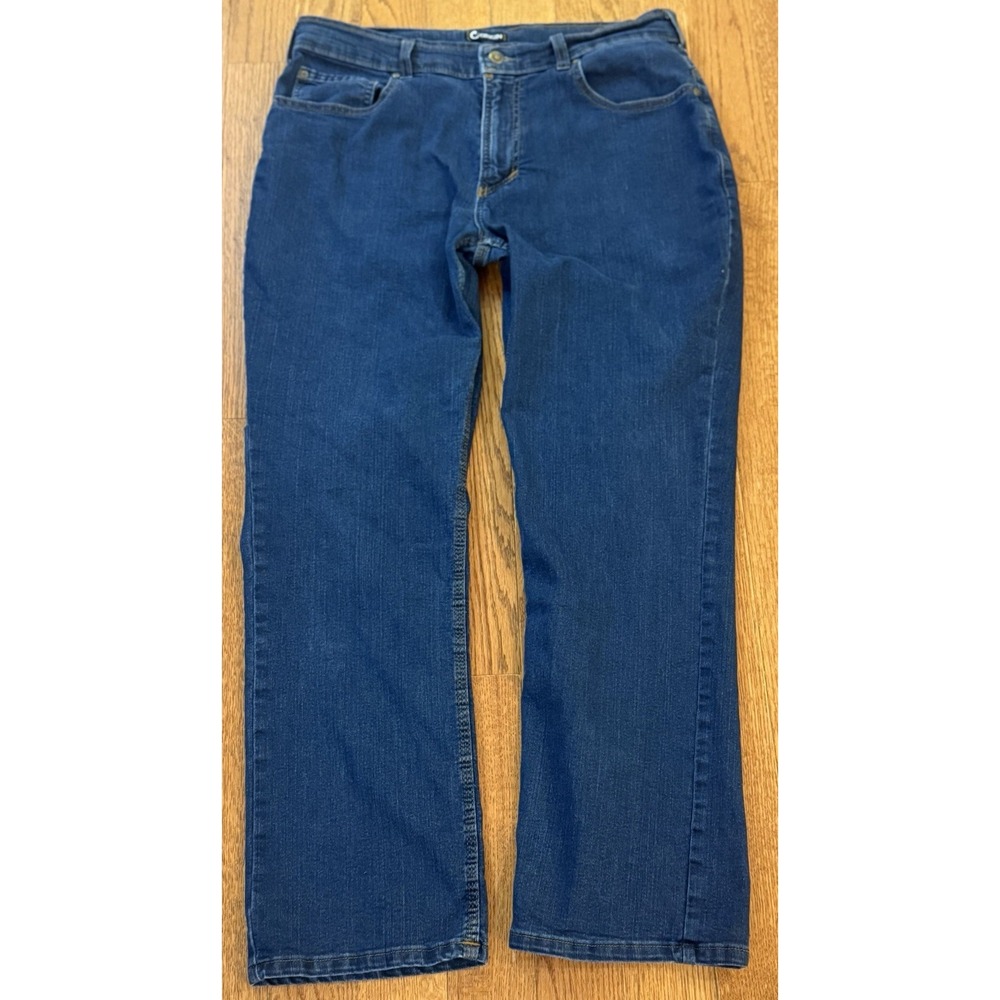 Origin USA Jeans Mens 36x32(30) Blue Delta 68 Legit Fit Slim Straight Stretch